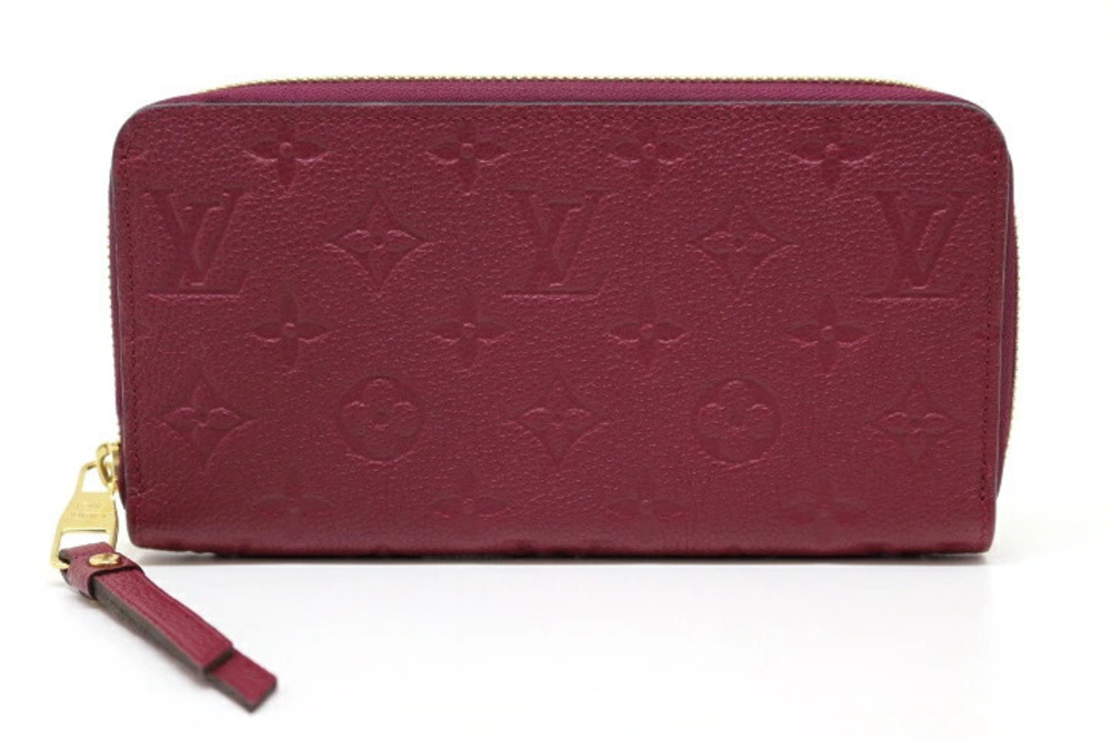 LOUIS VUITTON Monogram Empreinte Raisin Purple Long Wallet